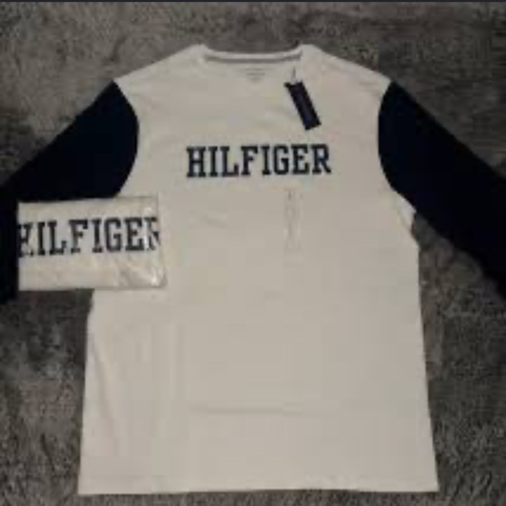 Tommy Hilfiger white and navy blue size m New !